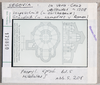 Vorschaubild Segovia: Vera Cruz, Schnitt und Grundriss 